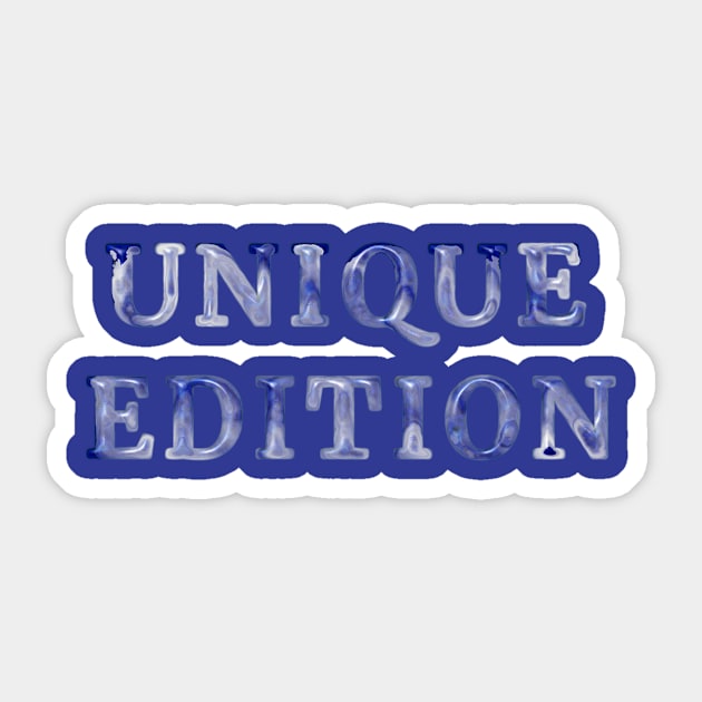 unique blue edition Sticker by desingmari